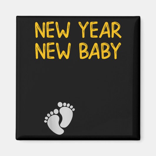 Pregnancy Announcemen - New Year New Baby  Magneet (Voorkant)