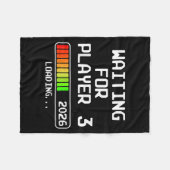 Pregnancy Announcement 2026 Waiting For Player 3 D Fleece Deken (Voorkant (Horizontaal))