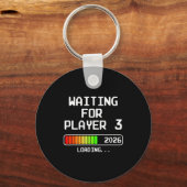 Pregnancy Announcement 2026 Waiting For Player 3 D Sleutelhanger (Voorkant)