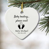 Pregnancy Announcement Baby Loading Please Wait  Keramisch Ornament