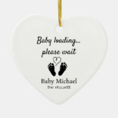 Pregnancy Announcement Baby Loading Please Wait Keramisch Ornament (Voorkant)
