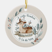 Pregnancy Announcement Baby on the Way Photo Keramisch Ornament (Voorkant)