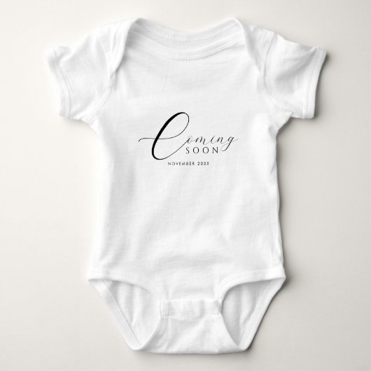 Pregnancy Announcement Coming Soon Scripted  Romper (Voorkant)