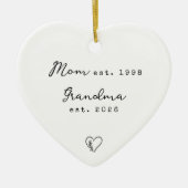 Pregnancy Announcement Custom Grandma Aunt Gift Keramisch Ornament (Voorkant)