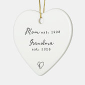 Pregnancy Announcement Custom Grandma Aunt Gift Keramisch Ornament (Links)