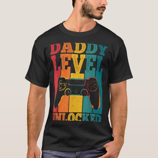 Pregnancy Announcement Dad Level Unlocked New Dadd T-shirt (Voorkant)