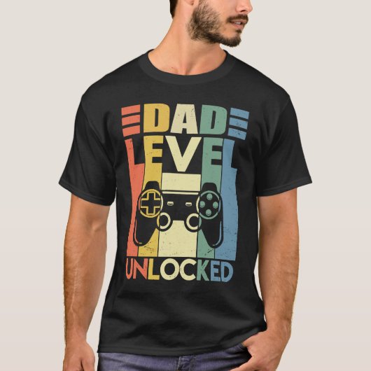Pregnancy Announcement Dad Level Unlocked Soon To  T-shirt (Voorkant)