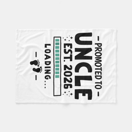 Pregnancy Announcement For Family Promoted To Uncl Fleece Deken (Voorkant (Horizontaal))
