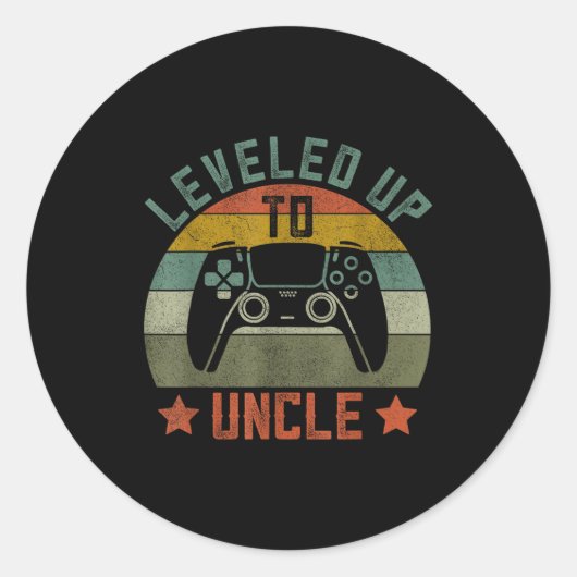 Pregnancy Announcement Gamer Apparel, Funny New Un Ronde Sticker (Voorkant)