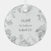 Pregnancy Announcement Grandparents Due Date Glas Ornament (Voorkant)