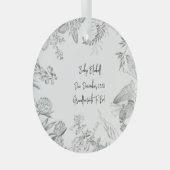 Pregnancy Announcement Grandparents Due Date Glas Ornament (Voorkant Rechts)