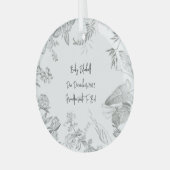Pregnancy Announcement Grandparents Due Date Glas Ornament (Voorkant links)
