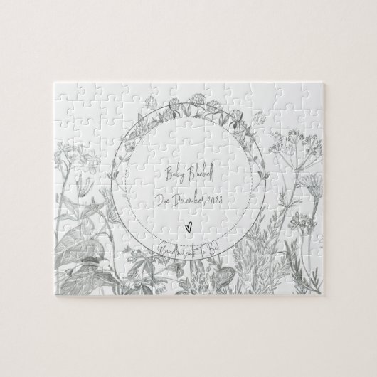 Pregnancy Announcement Grandparents Due Date Legpuzzel (Horizontaal)