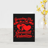 Pregnancy Announcement Growing The Sweetest Valent Kaart (Gele Bloem)