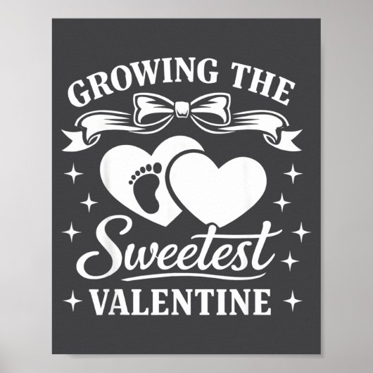 Pregnancy Announcement Growing The Sweetest Valent Poster (Voorkant)