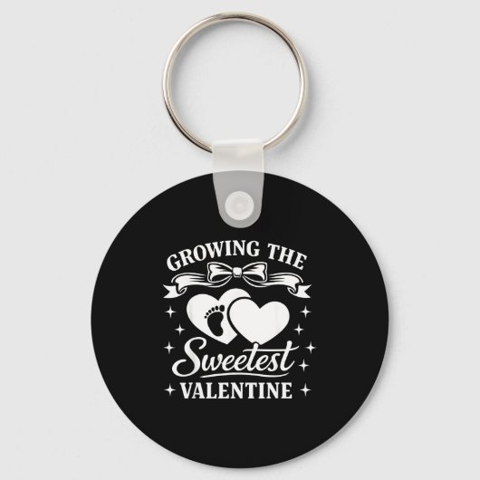 Pregnancy Announcement Growing The Sweetest Valent Sleutelhanger (Voorkant)