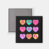 Pregnancy Announcement Hearts Candy Valentines Bab Magneet (Voorkant / Achterkant)