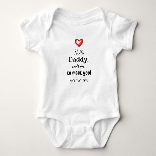 Pregnancy Announcement Idea for Dad, Custom Text Romper (Voorkant)