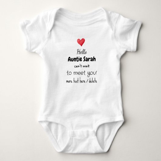 Pregnancy Announcement Idea, Future Aunt, Uncle, Romper (Voorkant)