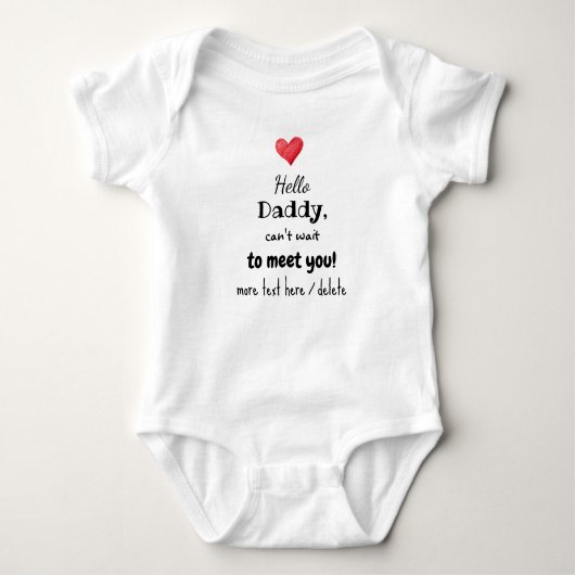 Pregnancy Announcement Idea, Future Daddy,  Romper (Voorkant)