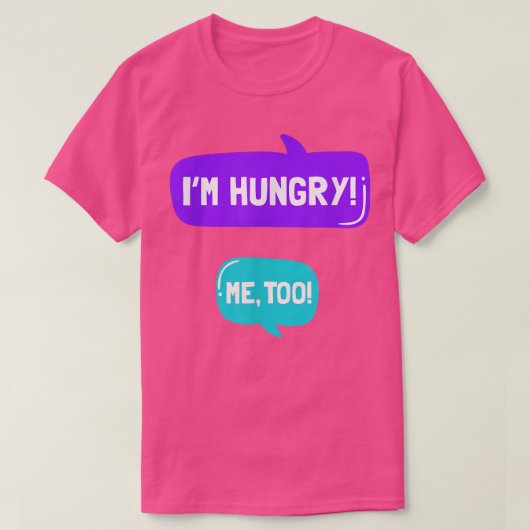 Pregnancy Announcement Im Hungry Im Hungry Too Bab T-shirt (Design voorkant)