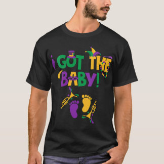 Pregnancy Announcement Mardi Gras T-shirt