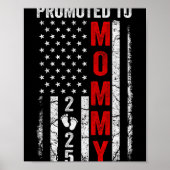 Pregnancy Announcement Mom Est 2025 Matching Patri Poster (Voorkant)