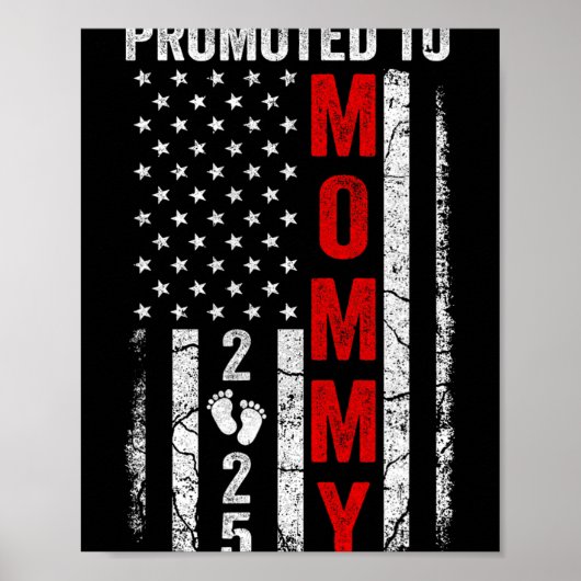 Pregnancy Announcement Mom Est 2025 Matching Patri Poster (Voorkant)