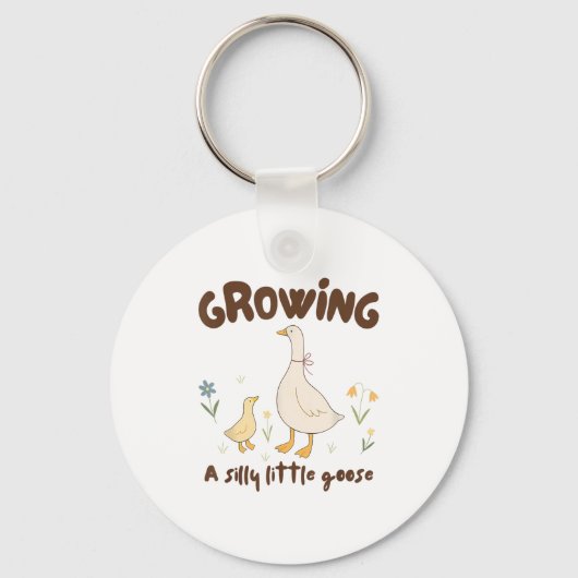 Pregnancy Announcement Mom Growing A Silly Little  Sleutelhanger (Voorkant)