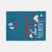 Pregnancy Announcement New Mom Growing My Valentin Fleece Deken (Voorkant (Horizontaal))