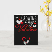 Pregnancy Announcement New Mom Growing My Valentin Kaart (Gele Bloem)
