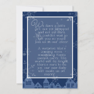Pregnancy Announcement Poem Card   Holiday Theme Feestdagenkaart