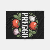 Pregnancy Announcement Prego Pasta Sauce Funny Pre Fleece Deken (Voorkant (Horizontaal))