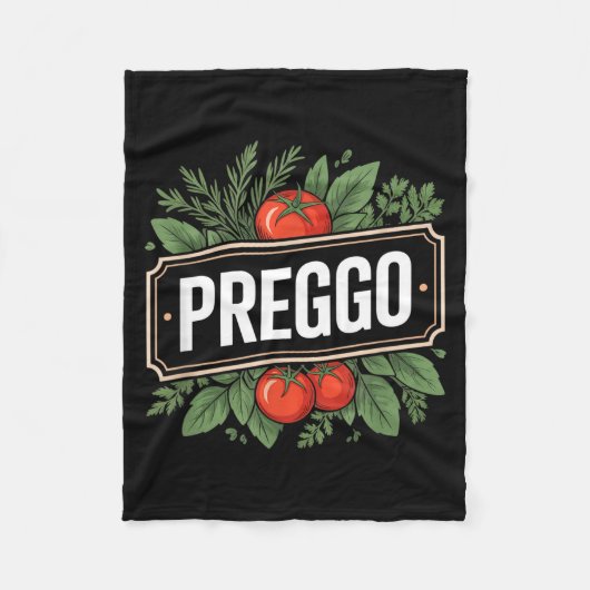 Pregnancy Announcement Prego Pasta Sauce Funny Pre Fleece Deken (Voorkant)