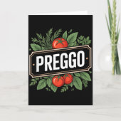Pregnancy Announcement Prego Pasta Sauce Funny Pre Kaart (Voorkant)