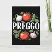 Pregnancy Announcement Prego Pasta Sauce Funny Pre Kaart (Voorkant)