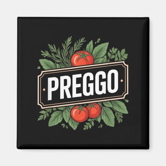 Pregnancy Announcement Prego Pasta Sauce Funny Pre Magneet (Voorkant)