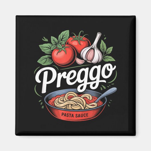 Pregnancy Announcement Prego Pasta Sauce Funny Pre Magneet (Voorkant)