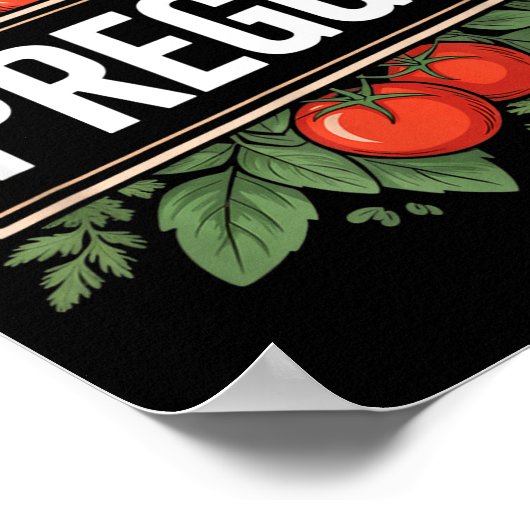 Pregnancy Announcement Prego Pasta Sauce Funny Pre Poster (Hoek)