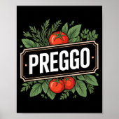 Pregnancy Announcement Prego Pasta Sauce Funny Pre Poster (Voorkant)