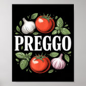Pregnancy Announcement Prego Pasta Sauce Funny Pre Poster (Voorkant)