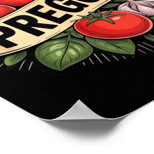 Pregnancy Announcement Prego Pasta Sauce Funny Pre Poster (Hoek)