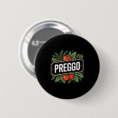 Pregnancy Announcement Prego Pasta Sauce Funny Pre Ronde Button 5,7 Cm (Voorkant /achterkant)