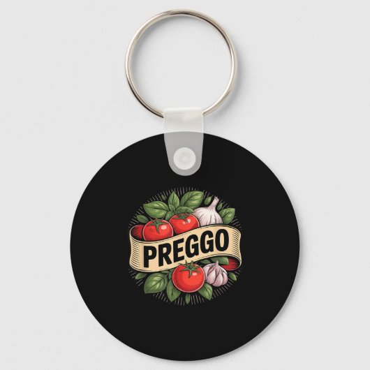 Pregnancy Announcement Prego Pasta Sauce Funny Pre Sleutelhanger (Voorkant)