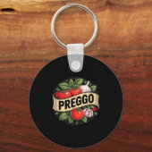Pregnancy Announcement Prego Pasta Sauce Funny Pre Sleutelhanger (Voorkant)