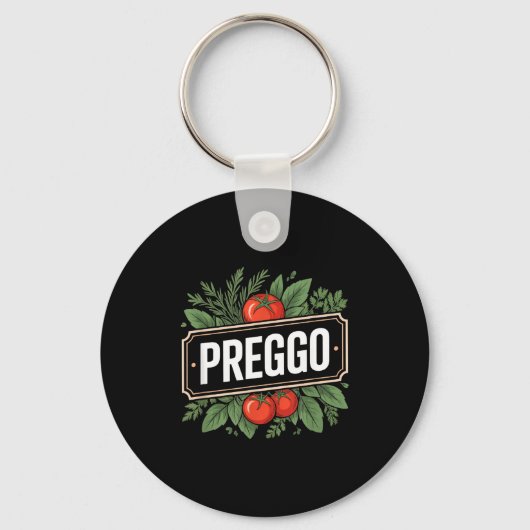 Pregnancy Announcement Prego Pasta Sauce Funny Pre Sleutelhanger (Voorkant)