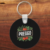 Pregnancy Announcement Prego Pasta Sauce Funny Pre Sleutelhanger (Voorkant)