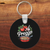 Pregnancy Announcement Prego Pasta Sauce Funny Pre Sleutelhanger (Voorkant)