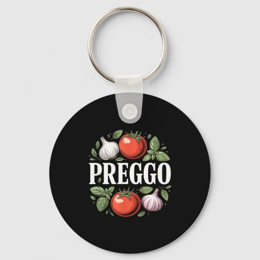 Pregnancy Announcement Prego Pasta Sauce Funny Pre Sleutelhanger (Voorkant)