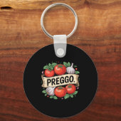 Pregnancy Announcement Prego Pasta Sauce Funny Pre Sleutelhanger (Voorkant)